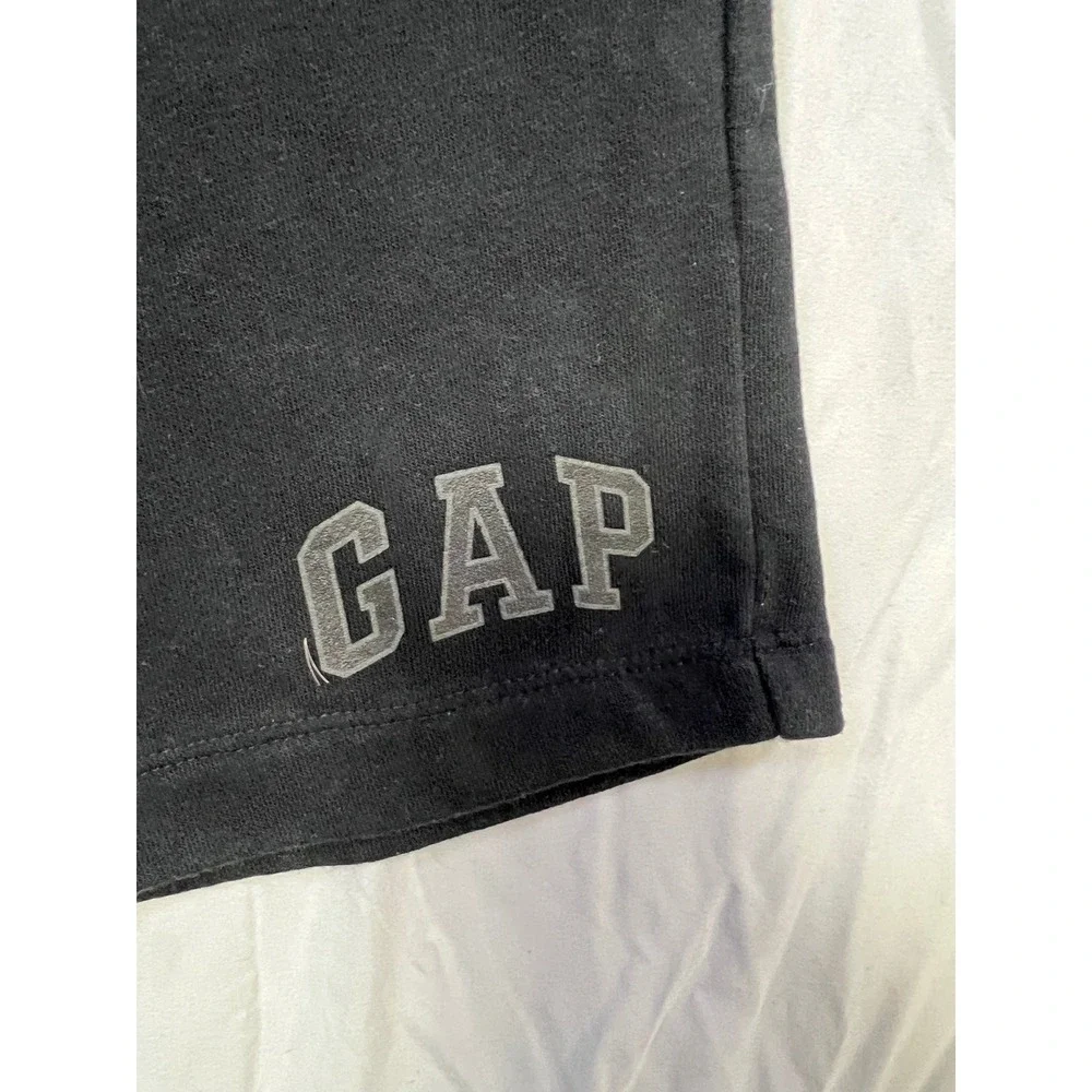 GAP Kids S Black Athletic Shorts Drawstring Logo Comfort Play Everyday Casual J7